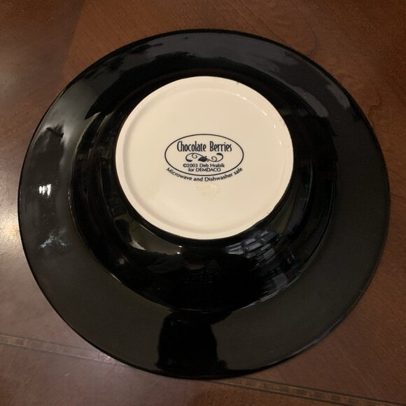 Chocolate Berries Hand-Painted 9” Bowl by DEMDACO - Red - Picture 2 of 3